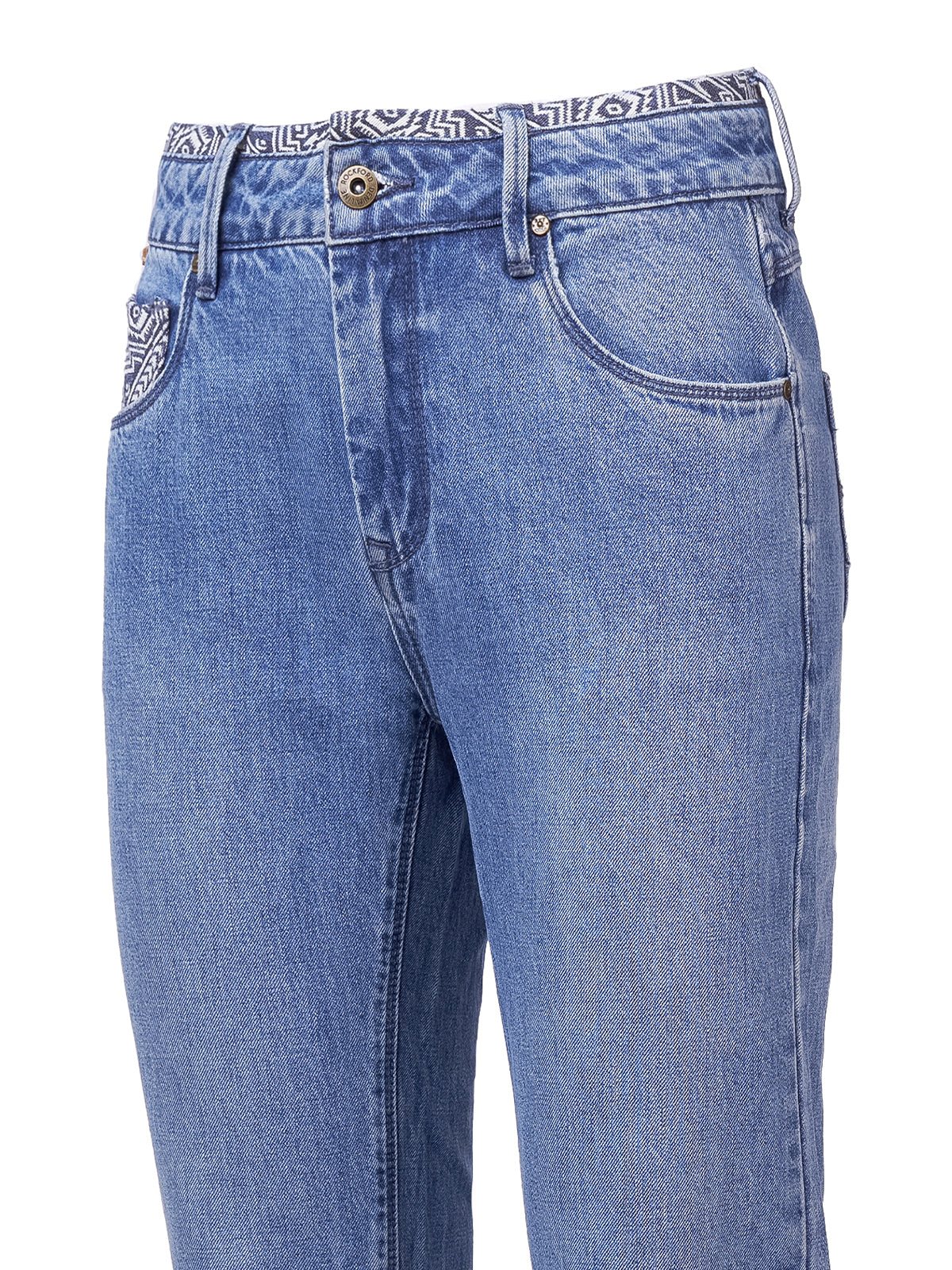 Jeans Natural Flex Mujer Oliviastripe Azul Rockford