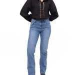 Jeans Natural Flex Mujer Oliviastripe Azul Rockford