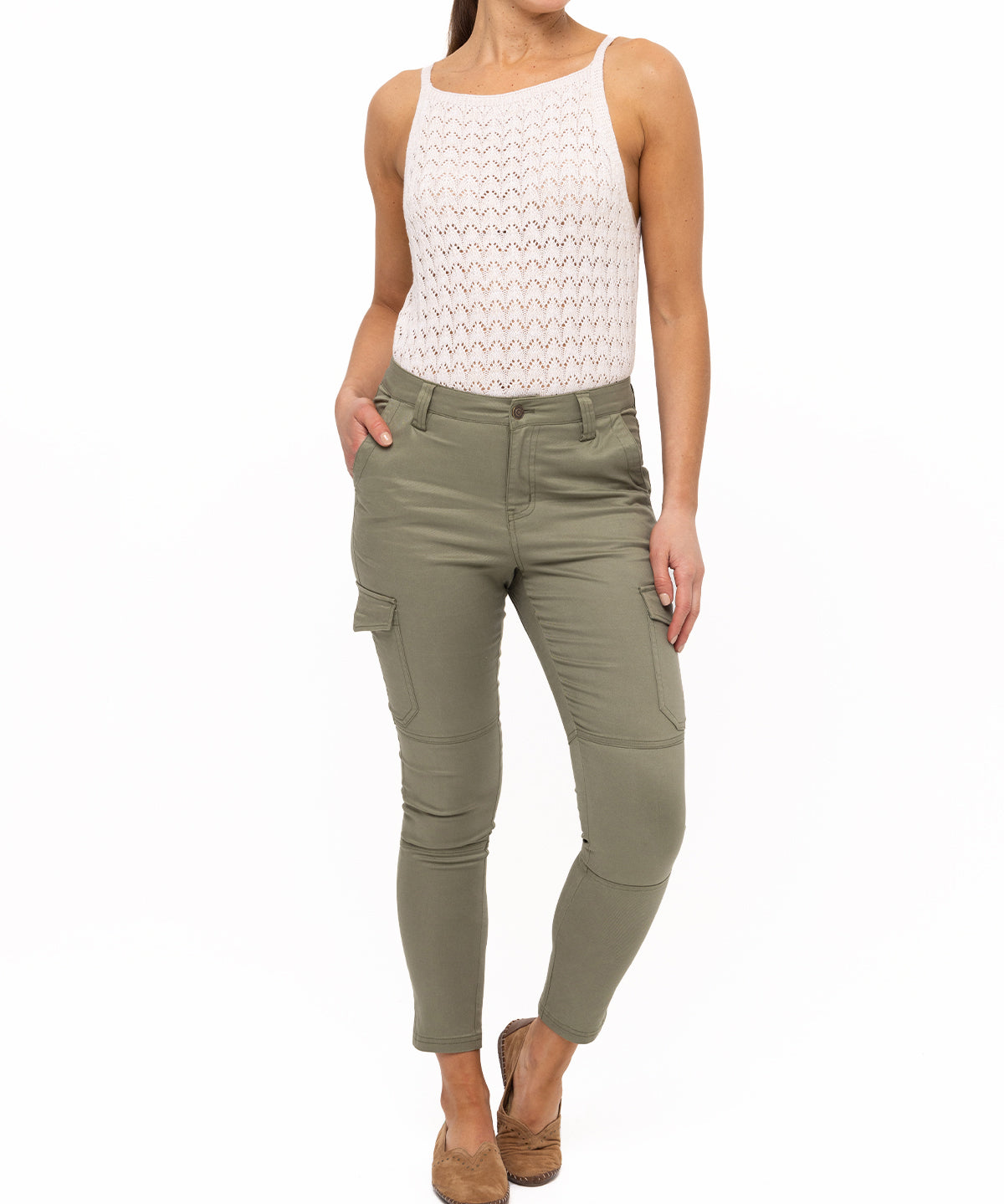 Pantalón Lyocell Mujer Utah Oliva Rockford