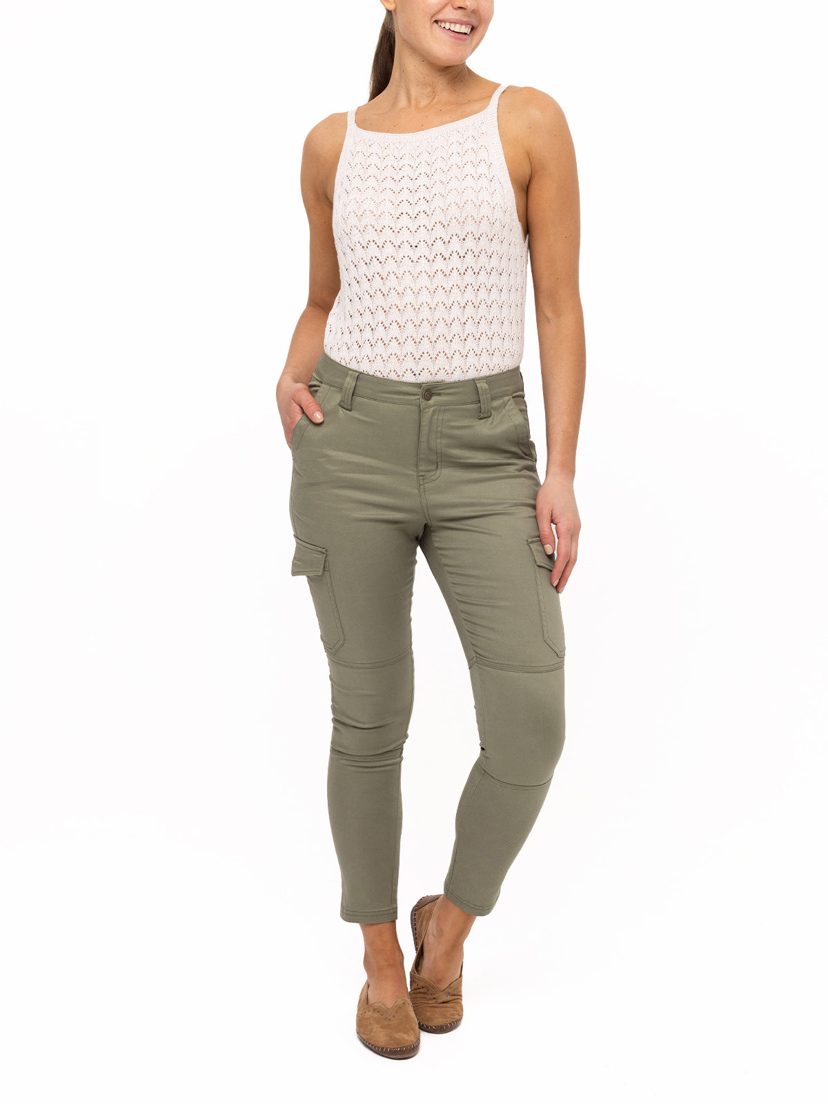 Pantalón Lyocell Mujer Utah Oliva Rockford