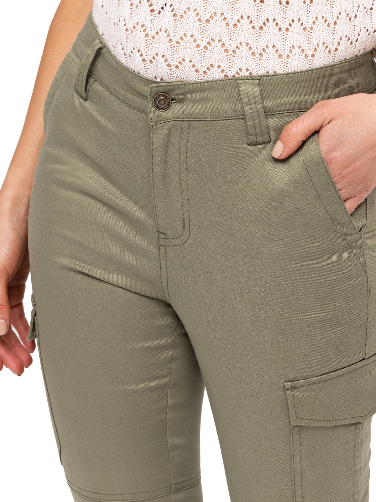 Pantalón Lyocell Mujer Utah Oliva Rockford