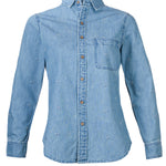 Blusa Algodón Orgánico Mujer Greta Azul Rockford