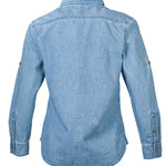 Blusa Algodón Orgánico Mujer Greta Azul Rockford