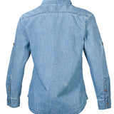 Blusa Algodón Orgánico Mujer Greta Azul Rockford