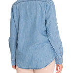 Blusa Algodón Orgánico Mujer Greta Azul Rockford