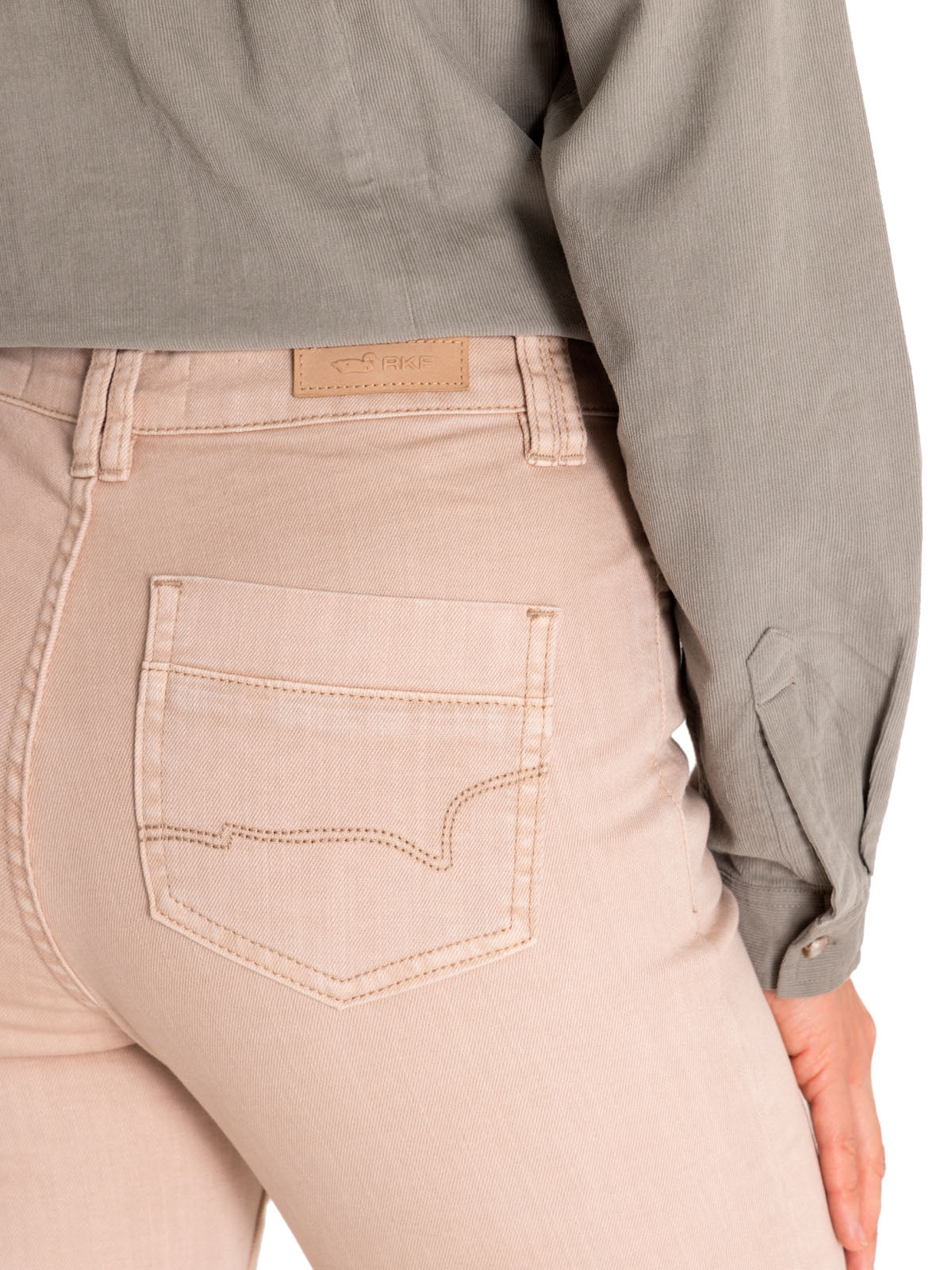 Jeans Algodón Orgánico Mujer Nia Beige/Crudo Rockford
