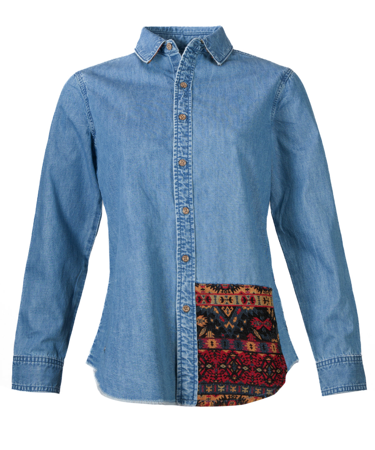 Blusa Algodón Orgánico Mujer Cali Azul Rockford