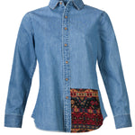 Blusa Algodón Orgánico Mujer Cali Azul Rockford