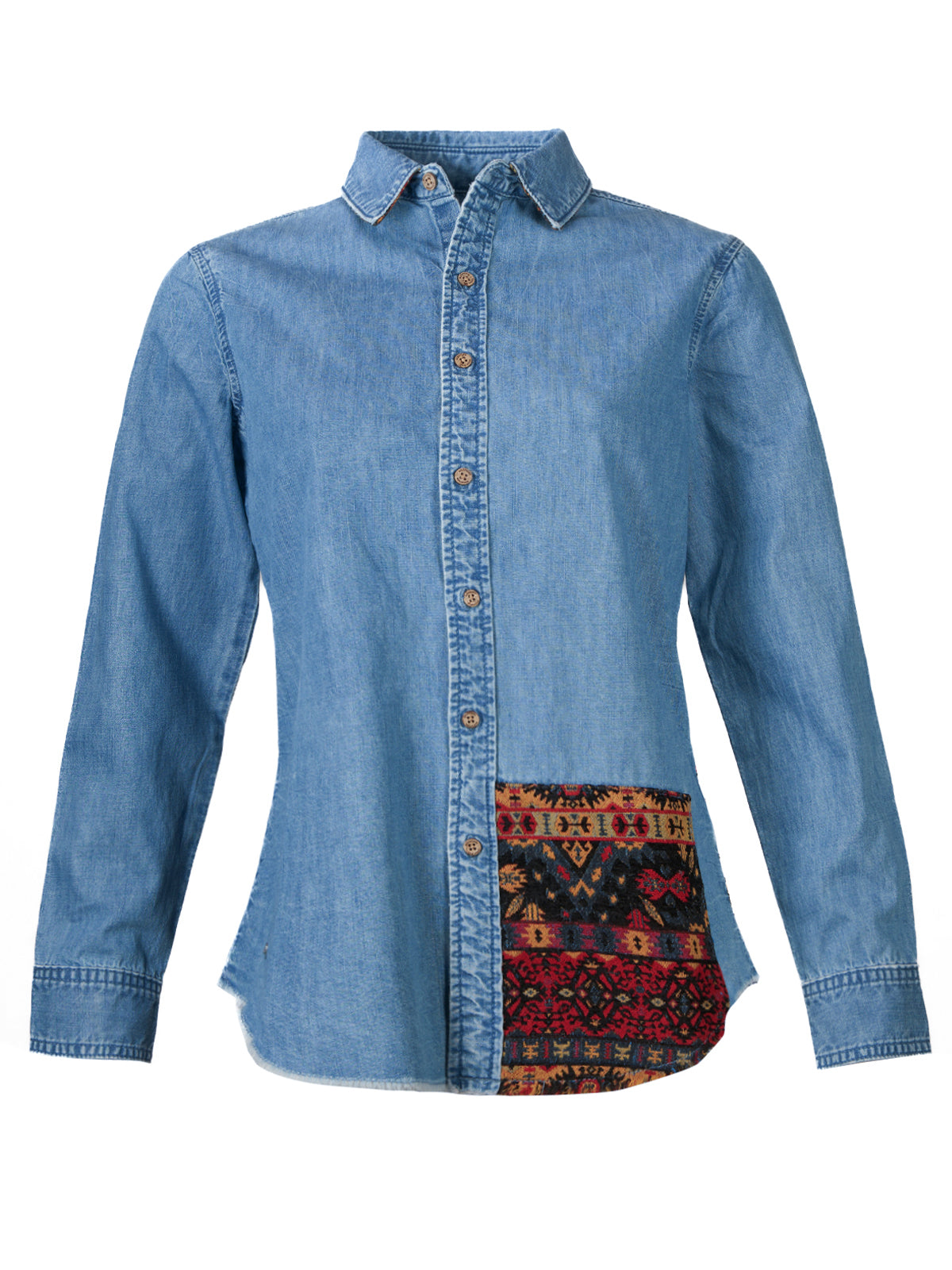 Blusa Algodón Orgánico Mujer Cali Azul Rockford