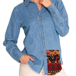 Blusa Algodón Orgánico Mujer Cali Azul Rockford