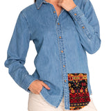 Blusa Algodón Orgánico Mujer Cali Azul Rockford
