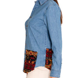 Blusa Algodón Orgánico Mujer Cali Azul Rockford