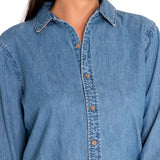 Blusa Algodón Orgánico Mujer Cali Azul Rockford
