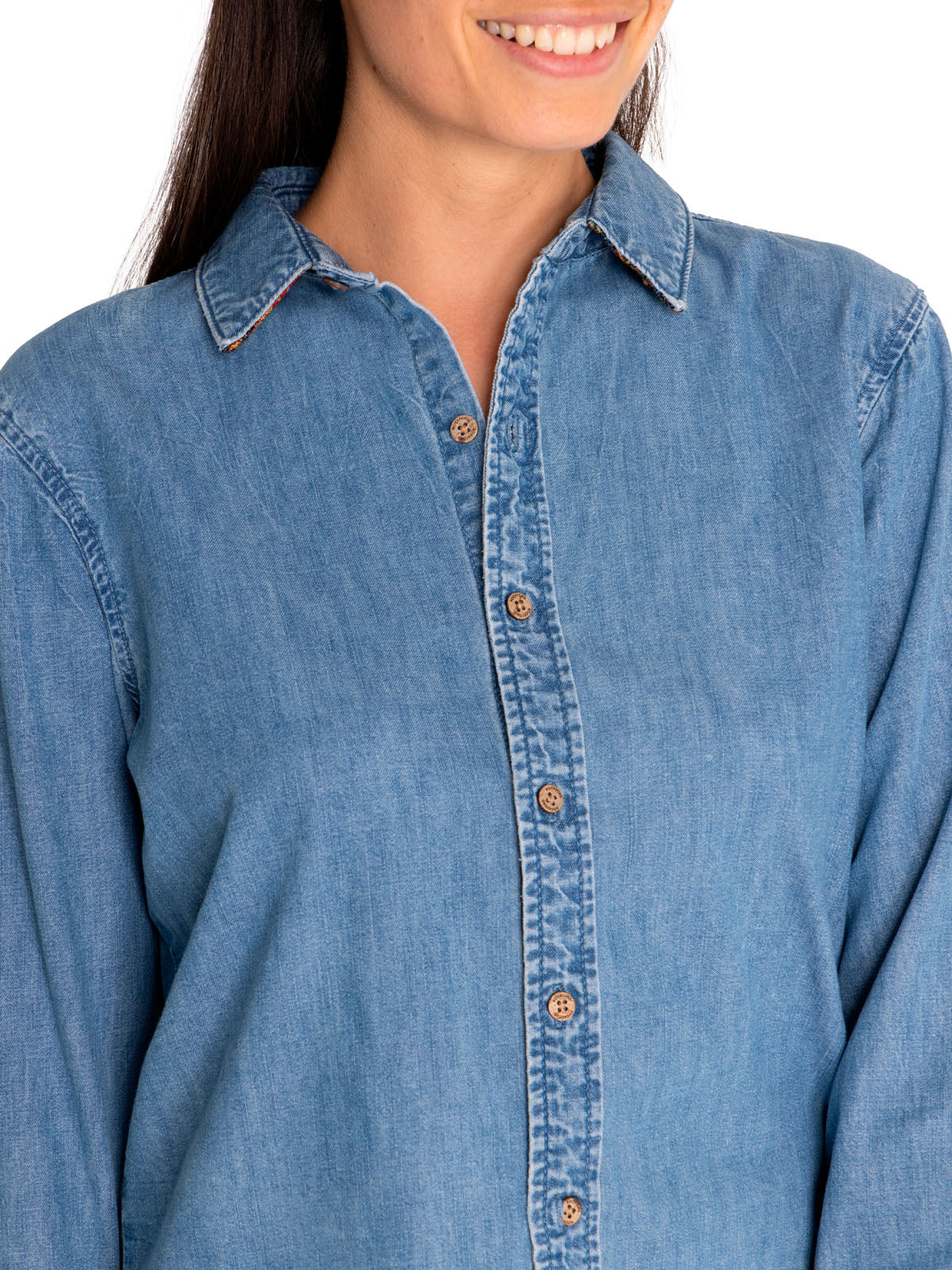 Blusa Algodón Orgánico Mujer Cali Azul Rockford