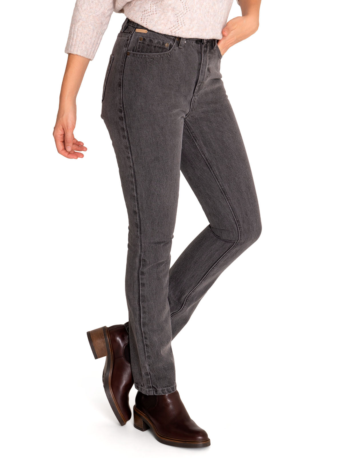 Jeans Algodón Orgánico Mujer Macao Gris Rockford