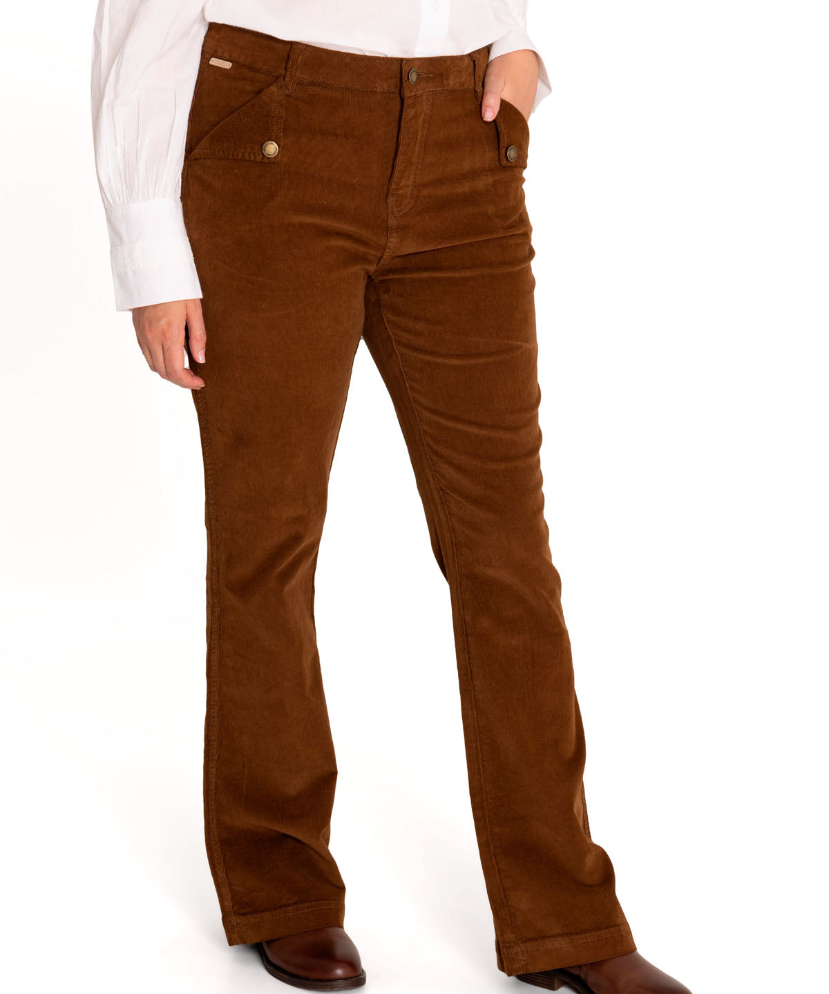 Pantalón Algodón Orgánico Mujer Alicia Café Rockford