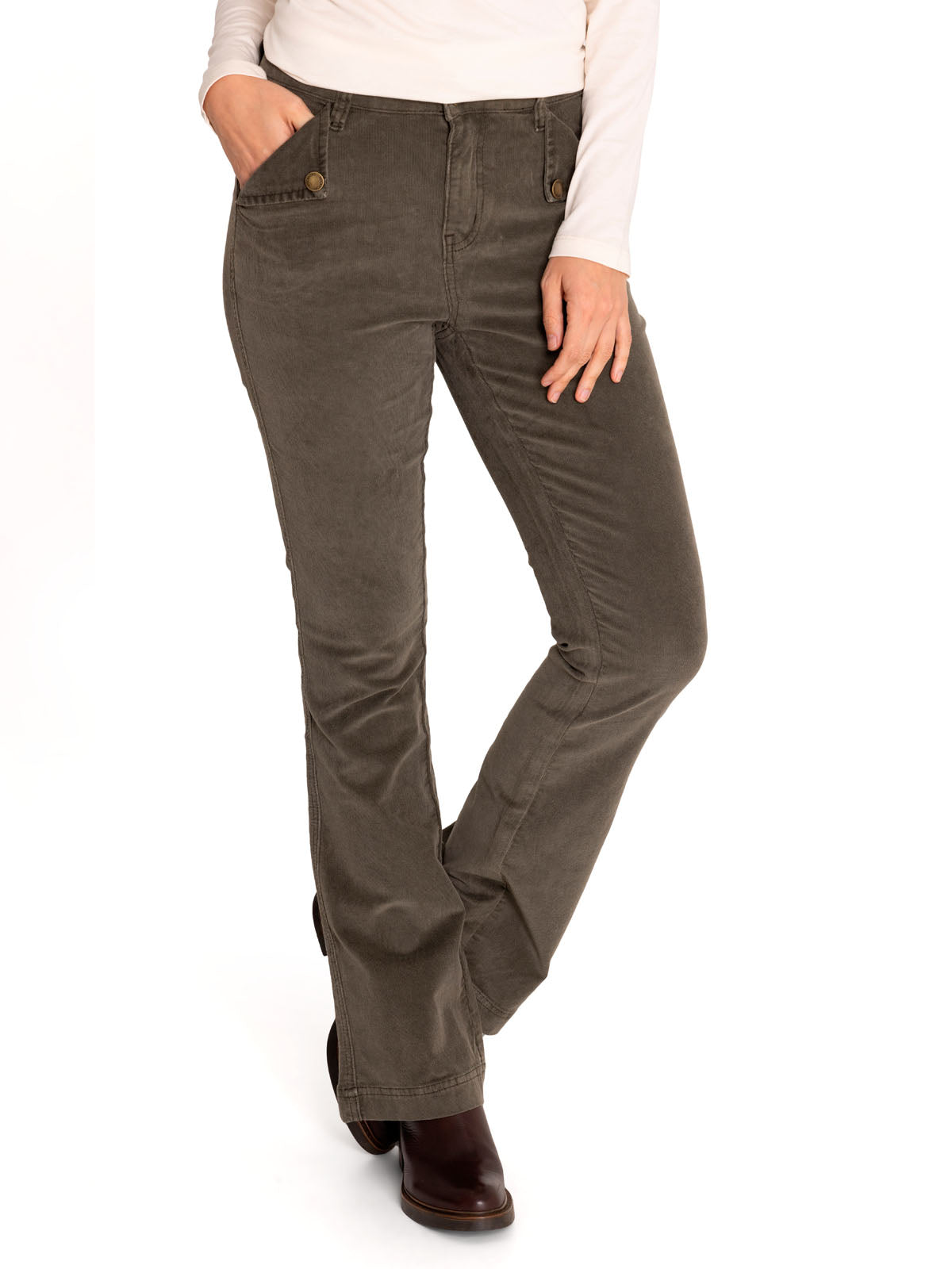 Pantalón Algodón Orgánico Mujer Alicia Verde Rockford