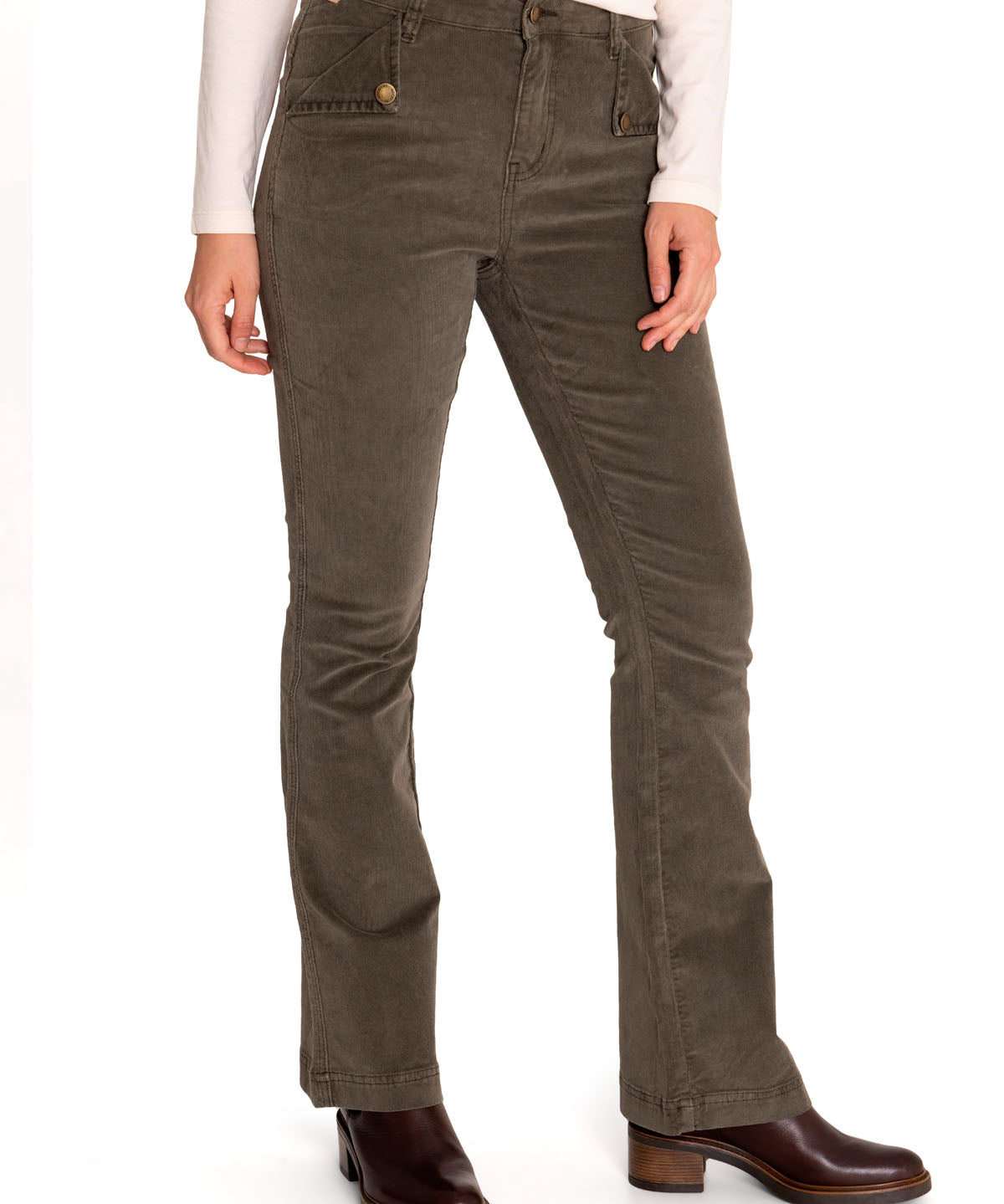 Pantalón Algodón Orgánico Mujer Alicia Verde Rockford