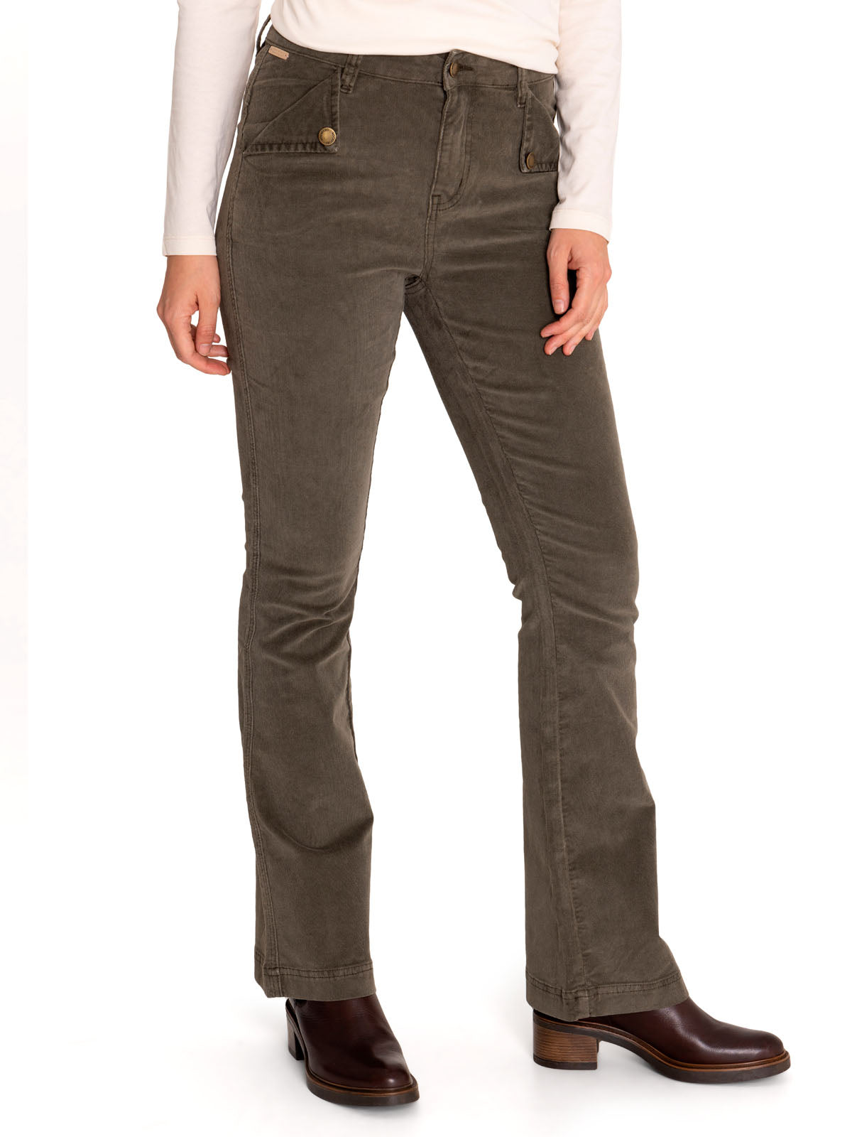 Pantalón Algodón Orgánico Mujer Alicia Verde Rockford