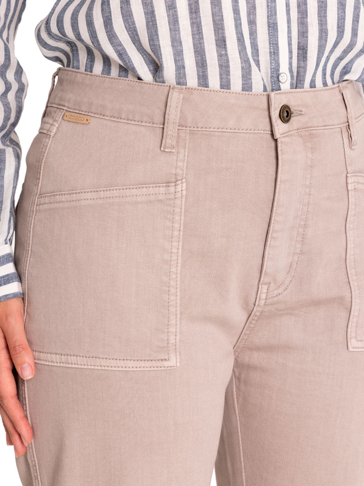 Pantalón Algodón Orgánico Mujer Noa Beige/Crudo Rockford
