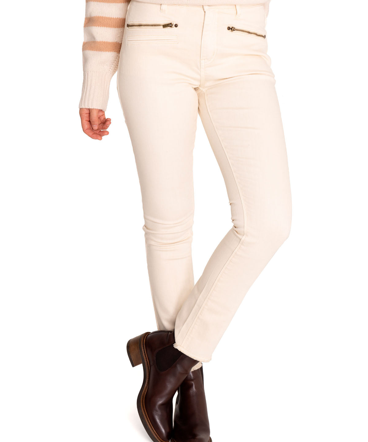 Pantalón Algodón Orgánico Mujer Leman Blanco Rockford