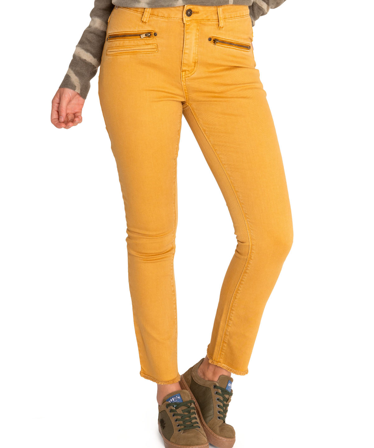 Pantalón Algodón Orgánico Mujer Leman Amarillo Rockford