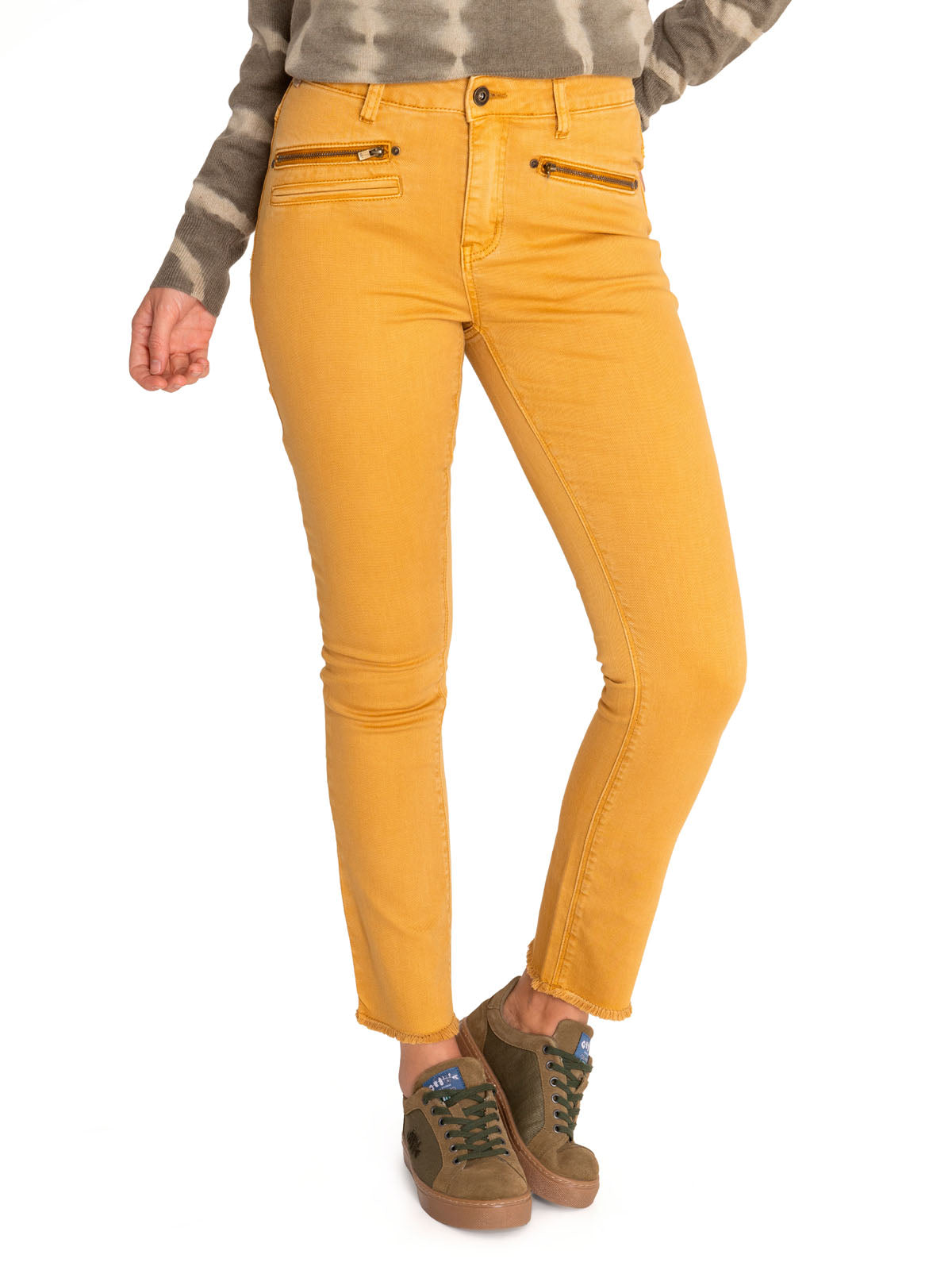 Pantalón Algodón Orgánico Mujer Leman Amarillo Rockford