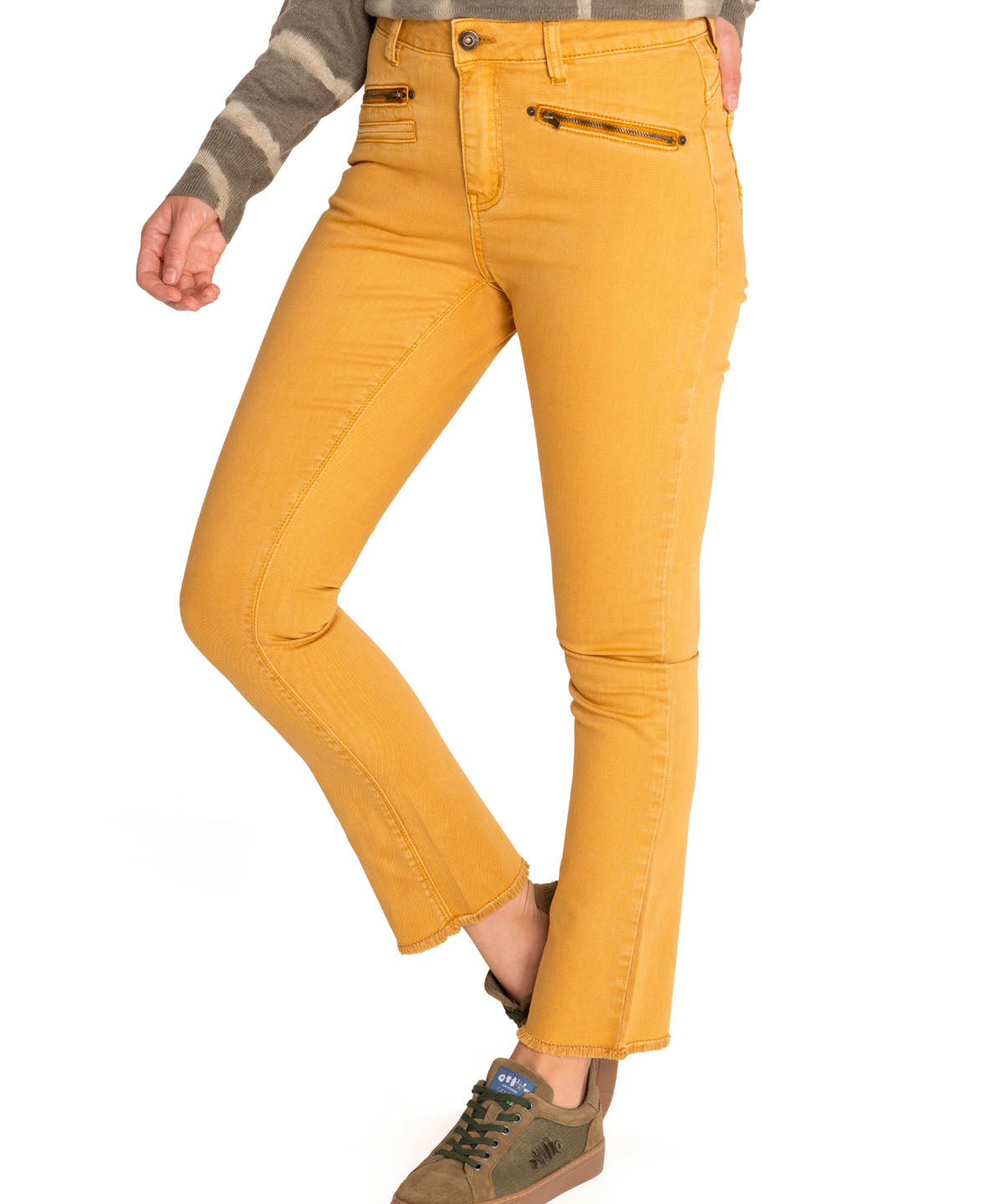 Pantalón Algodón Orgánico Mujer Leman Amarillo Rockford