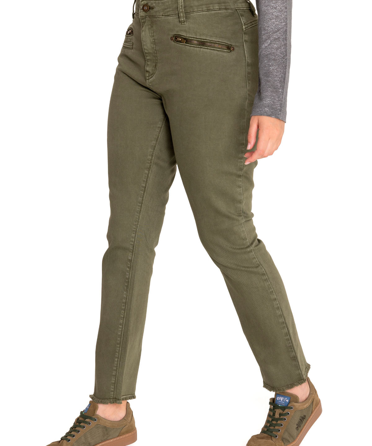 Pantalón Algodón Orgánico Mujer Leman Verde Rockford