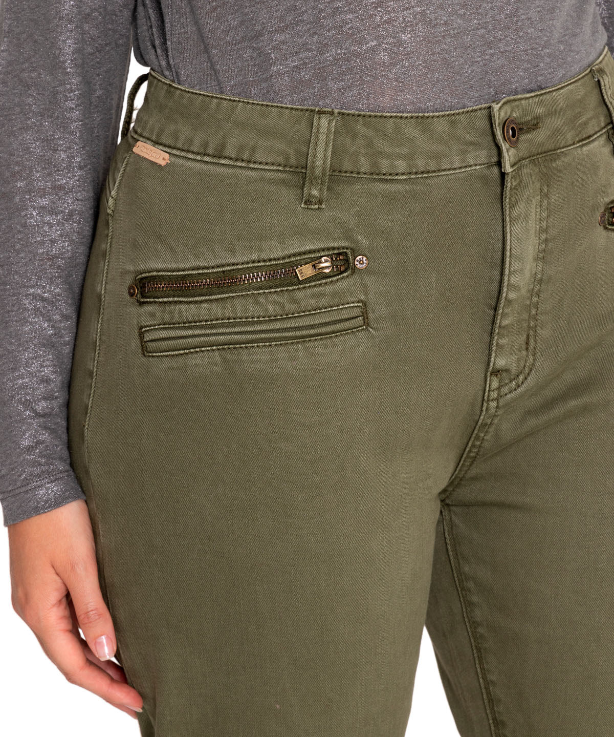 Pantalón Algodón Orgánico Mujer Leman Verde Rockford