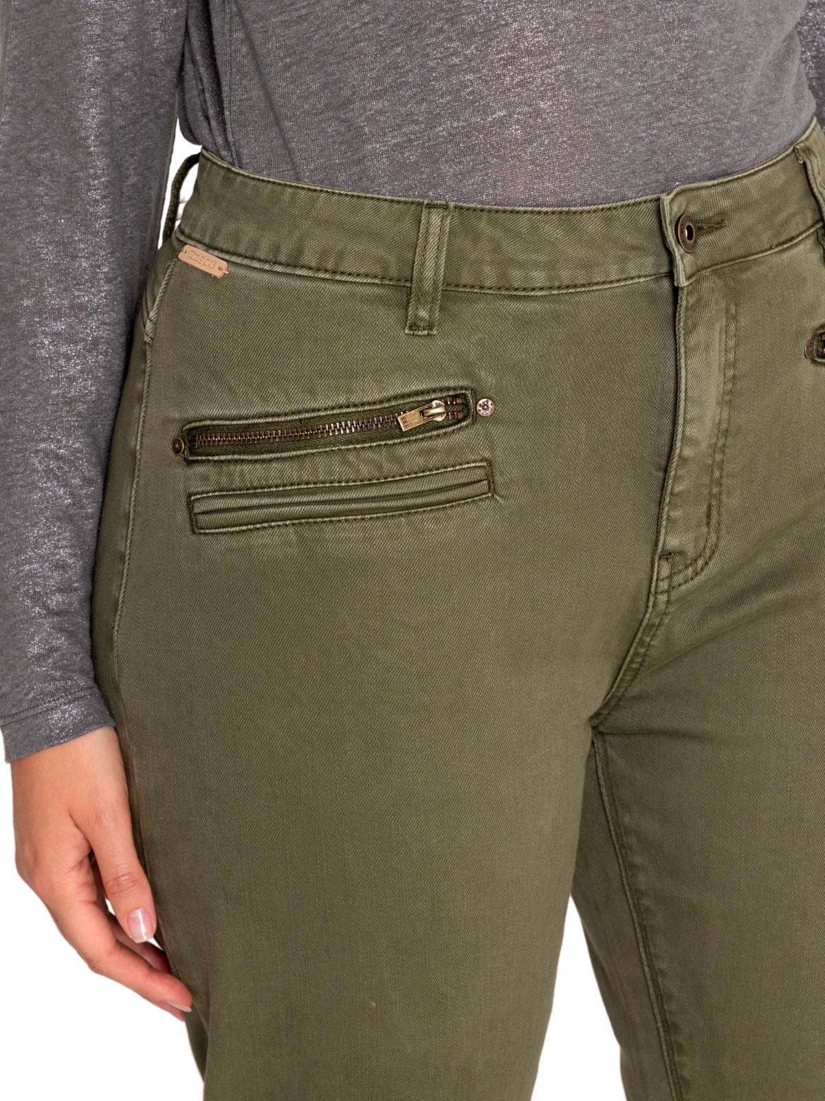 Pantalón Algodón Orgánico Mujer Leman Verde Rockford