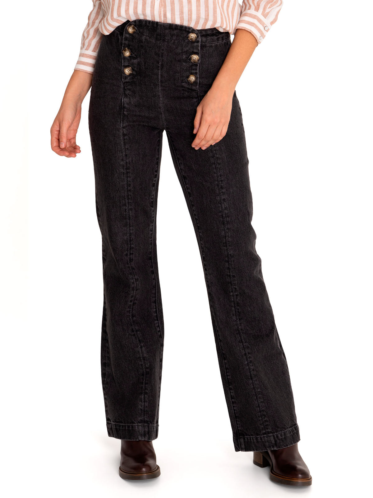 Jeans Algodón Orgánico Mujer Menta Gris Rockford