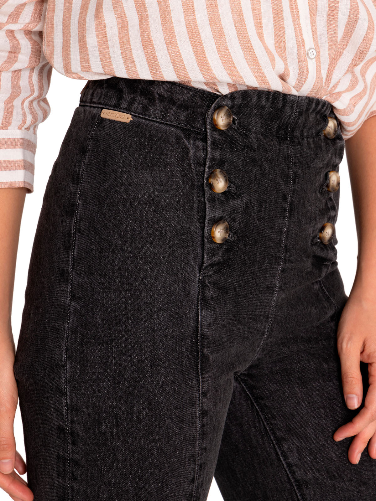 Jeans Algodón Orgánico Mujer Menta Gris Rockford