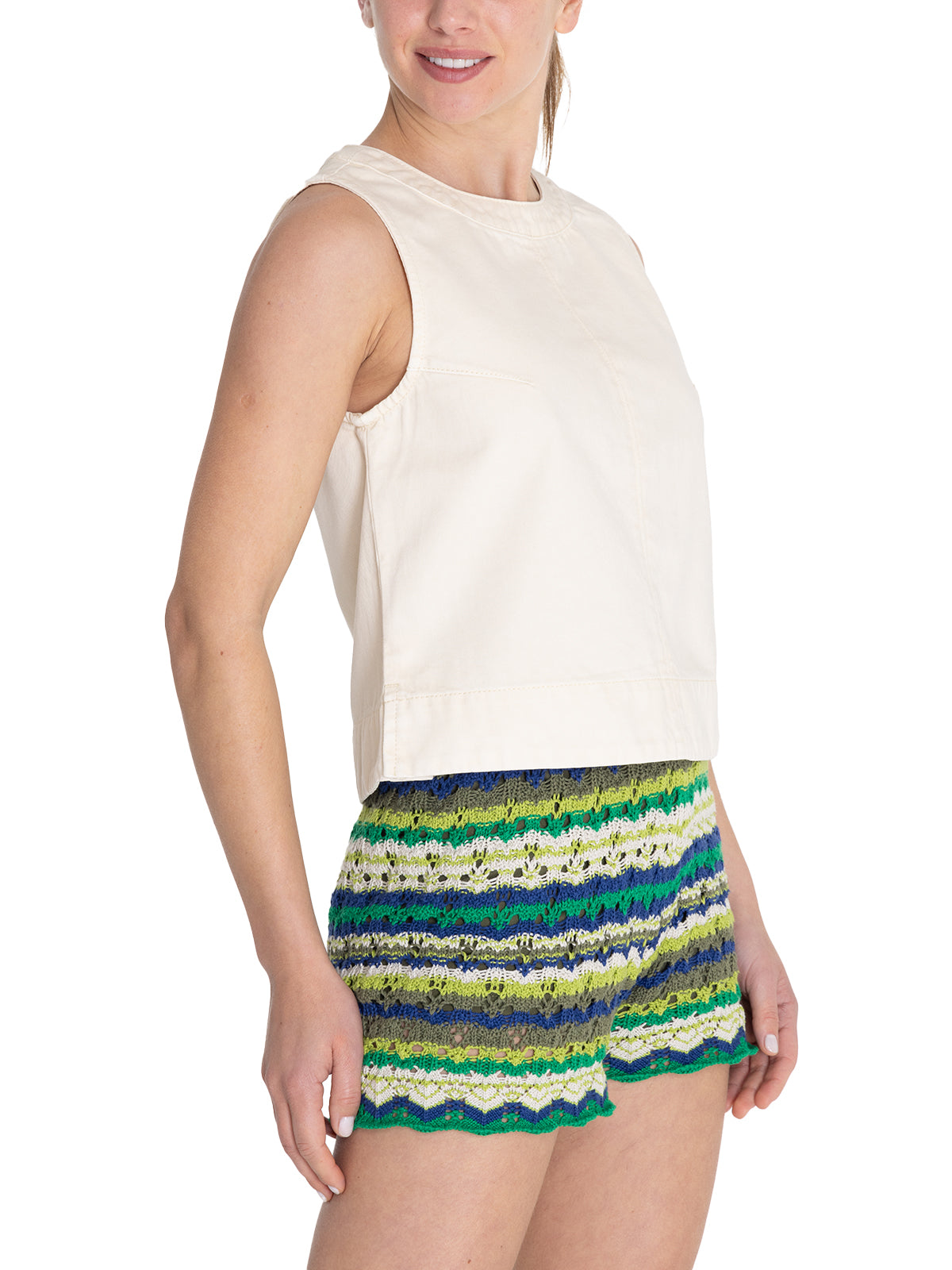 Blusa Algodón Orgánico Mujer Lee Crema Rockford