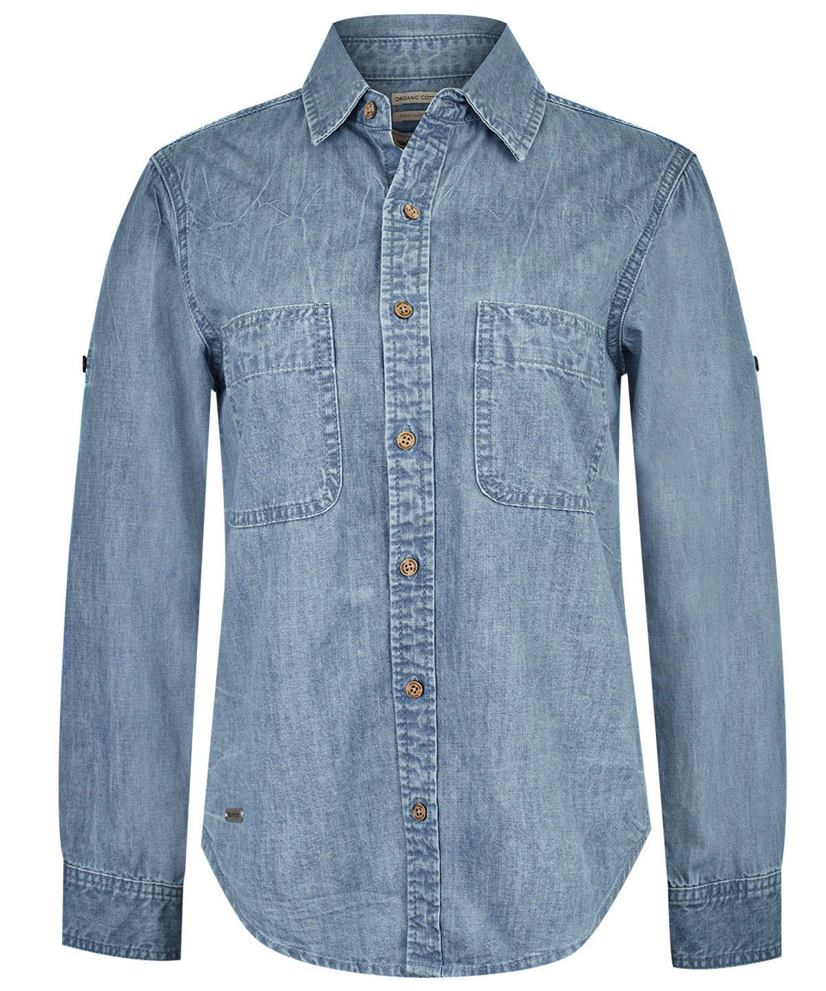 Blusa Algodón Orgánico Mujer Grema Celeste Rockford