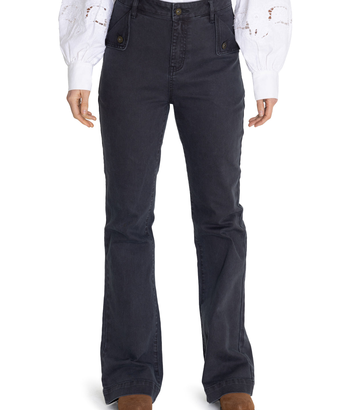 Jeans Algodón Orgánico Mujer Brick Gris Oscuro Rockford