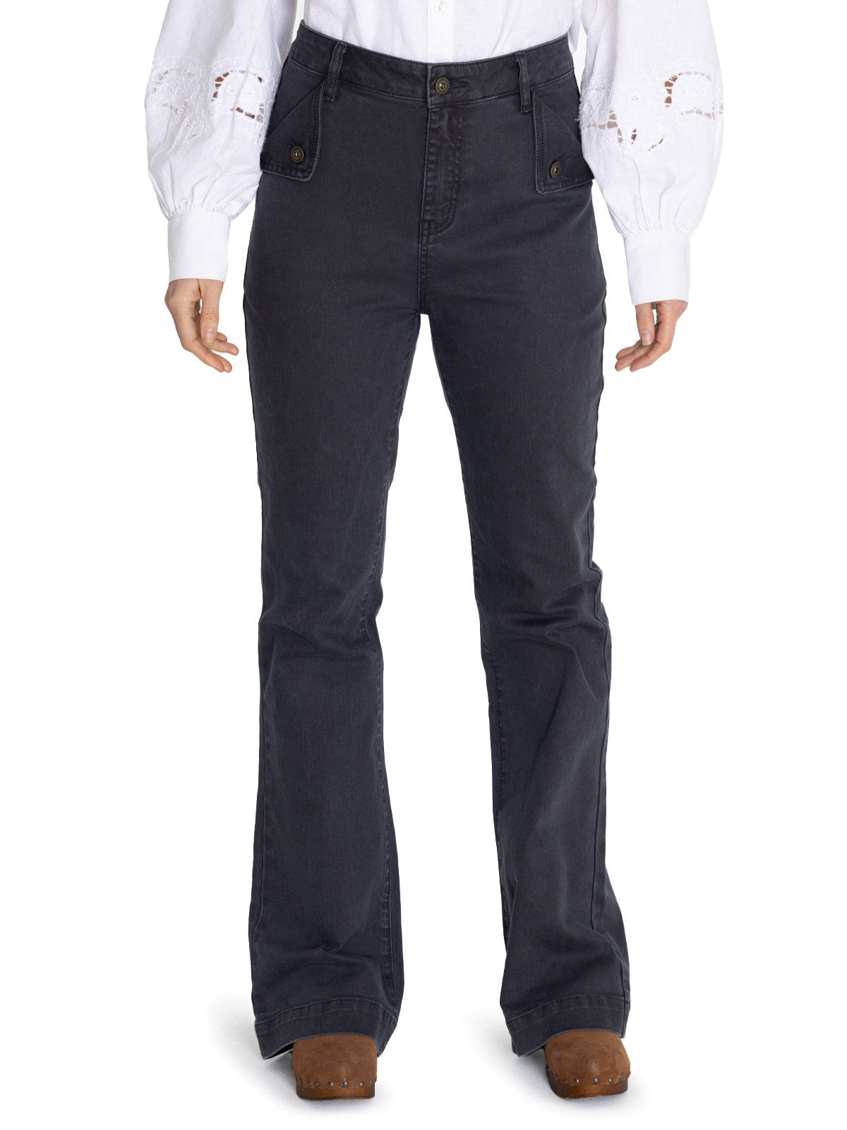 Jeans Algodón Orgánico Mujer Brick Gris Oscuro Rockford