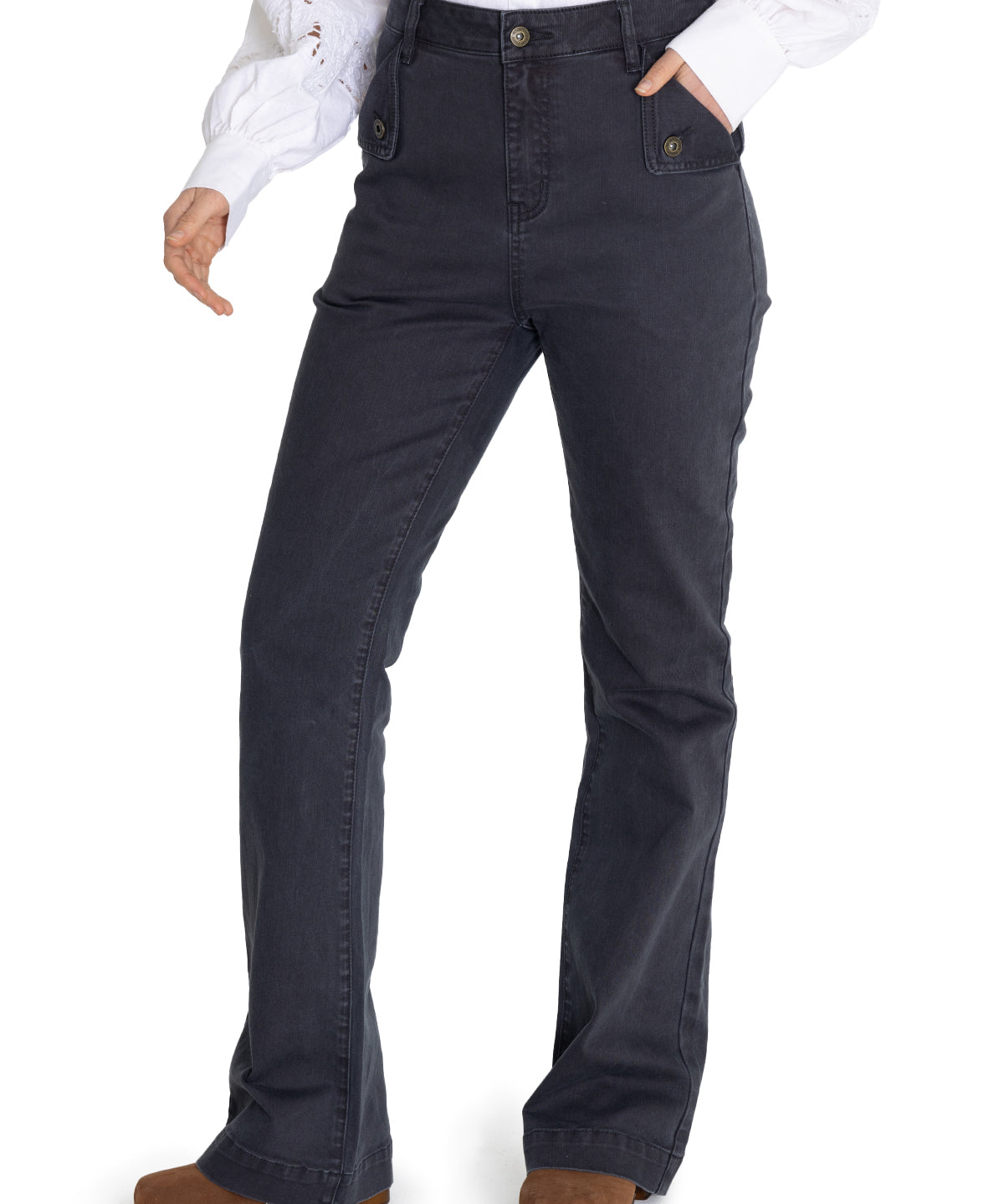 Jeans Algodón Orgánico Mujer Brick Gris Oscuro Rockford