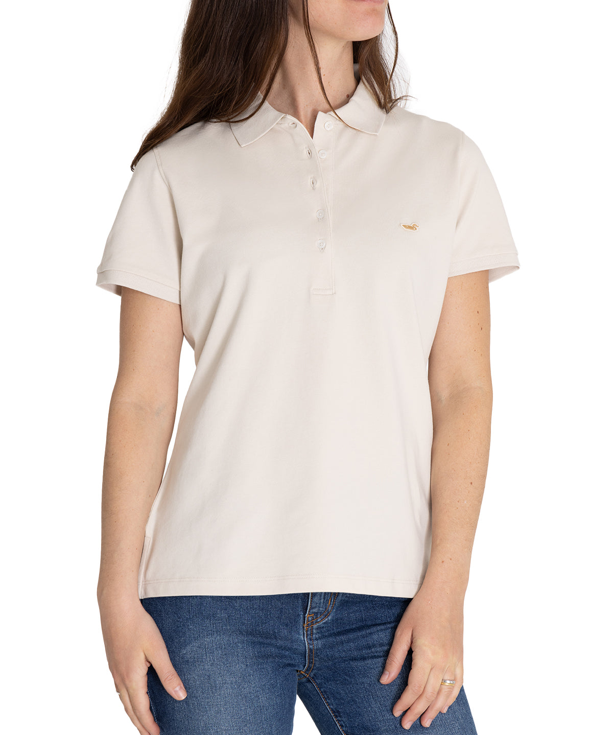 Polera Algodón Pima Mujer Sandie Beige Rockford