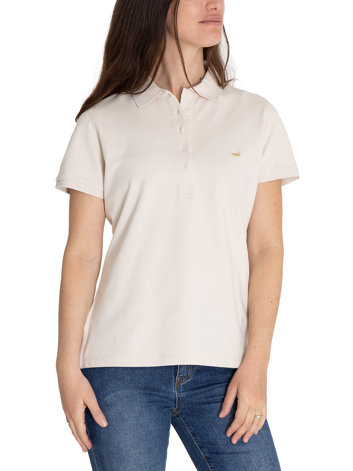 Polera Algodón Pima Mujer Sandie Beige Rockford