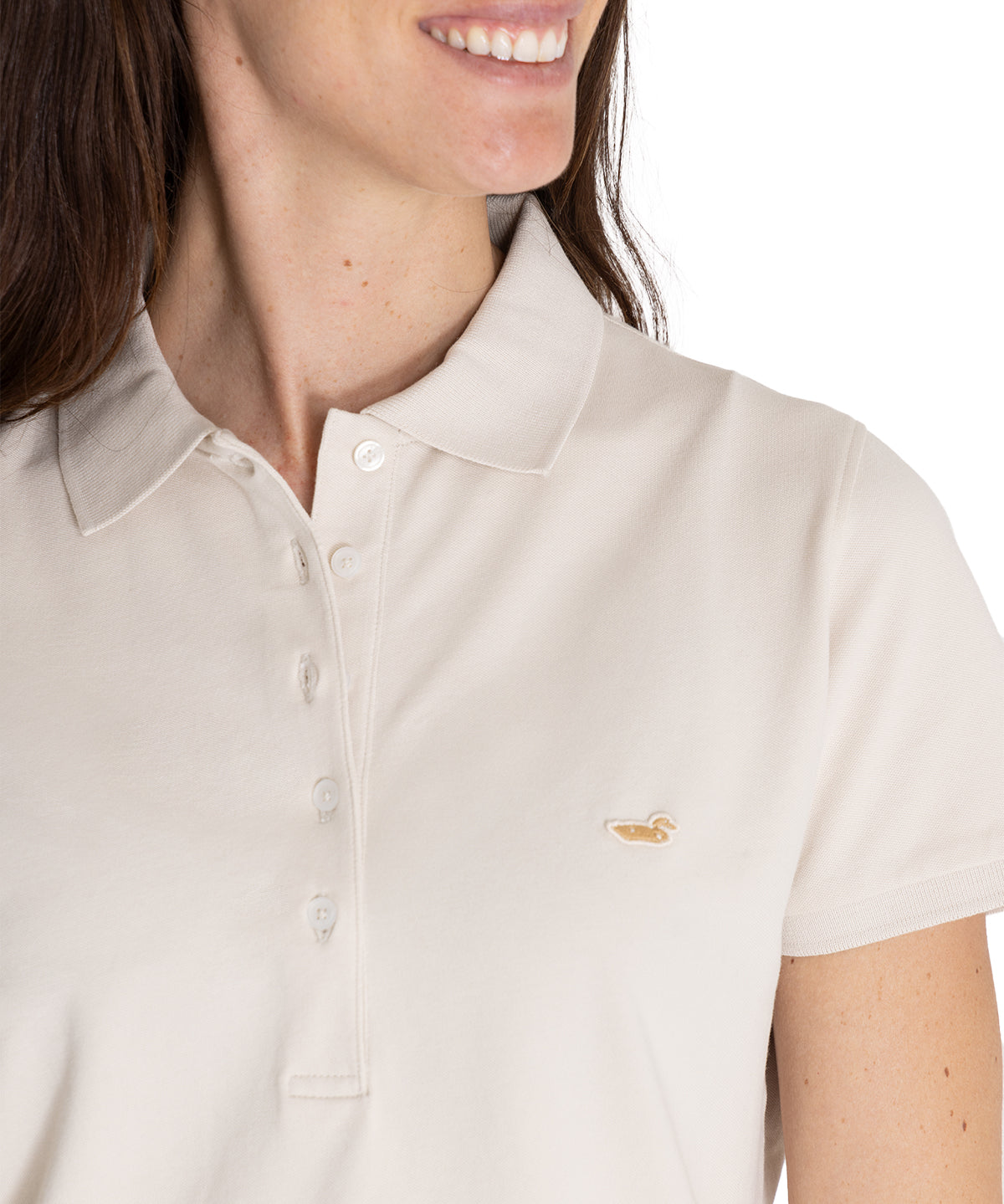 Polera Algodón Pima Mujer Sandie Beige Rockford