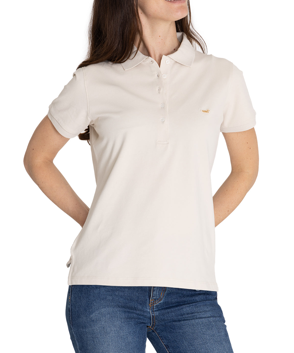 Polera Algodón Pima Mujer Sandie Beige Rockford
