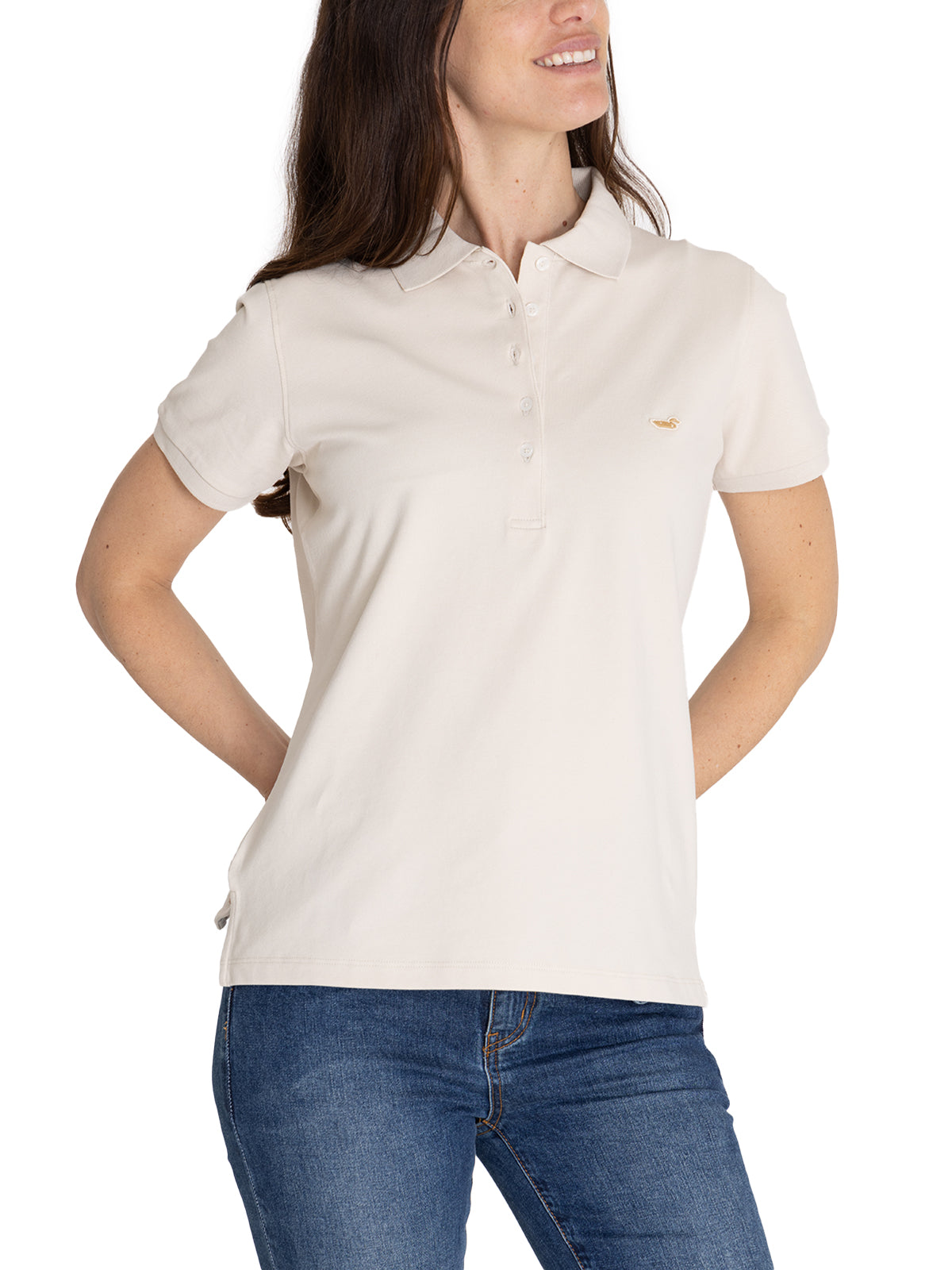 Polera Algodón Pima Mujer Sandie Beige Rockford