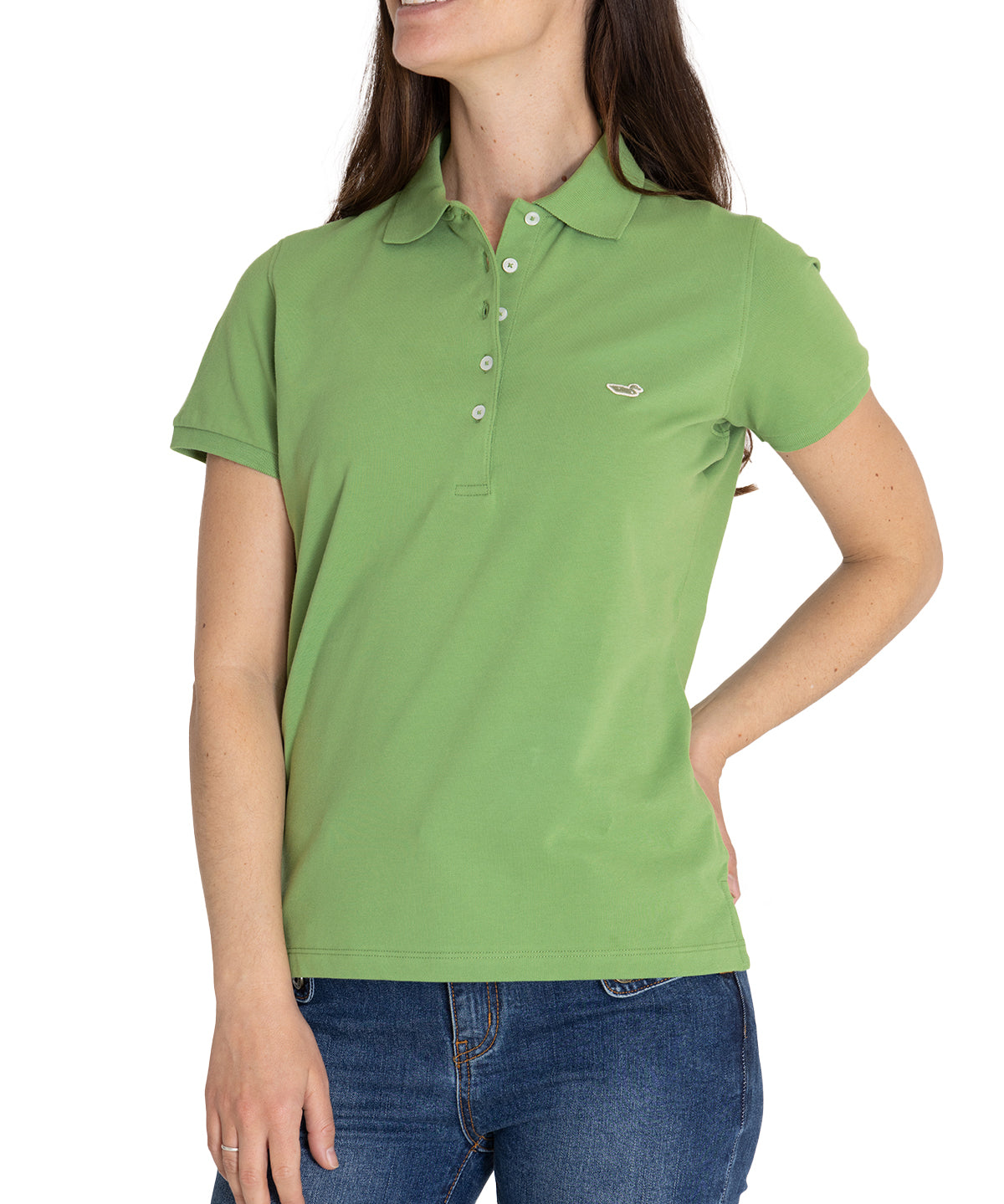 Polera Algodón Pima Mujer Sandie Verde Rockford