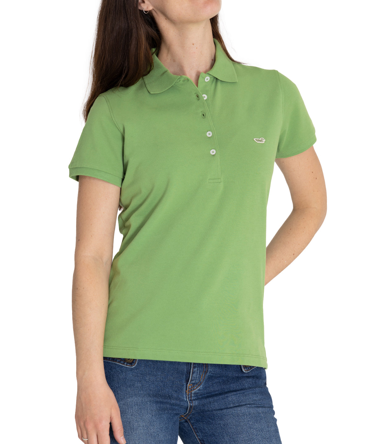 Polera Algodón Pima Mujer Sandie Verde Rockford