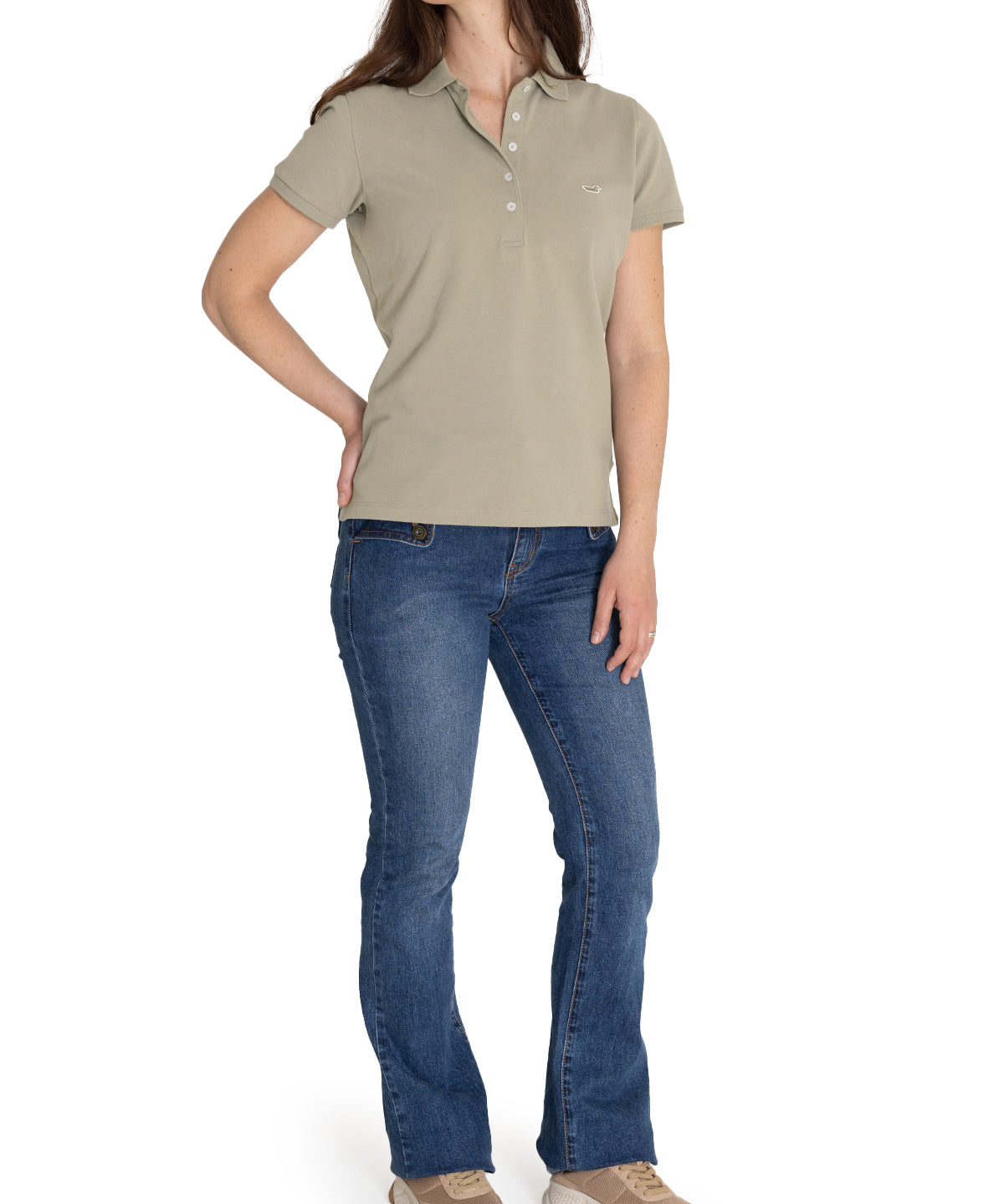 Polera Algodón Pima Mujer Sandie Oliva Rockford