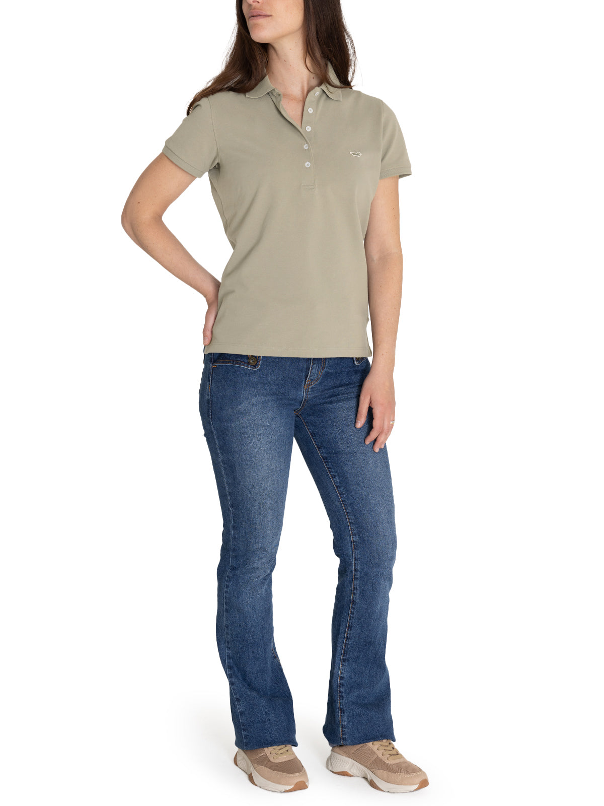 Polera Algodón Pima Mujer Sandie Oliva Rockford