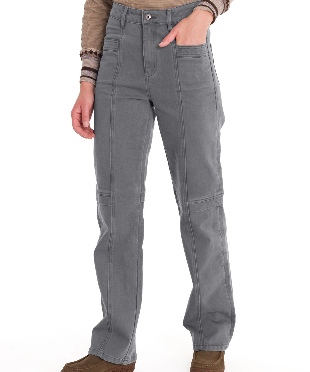 Jeans Algodón Mujer Traful Gris Rockford