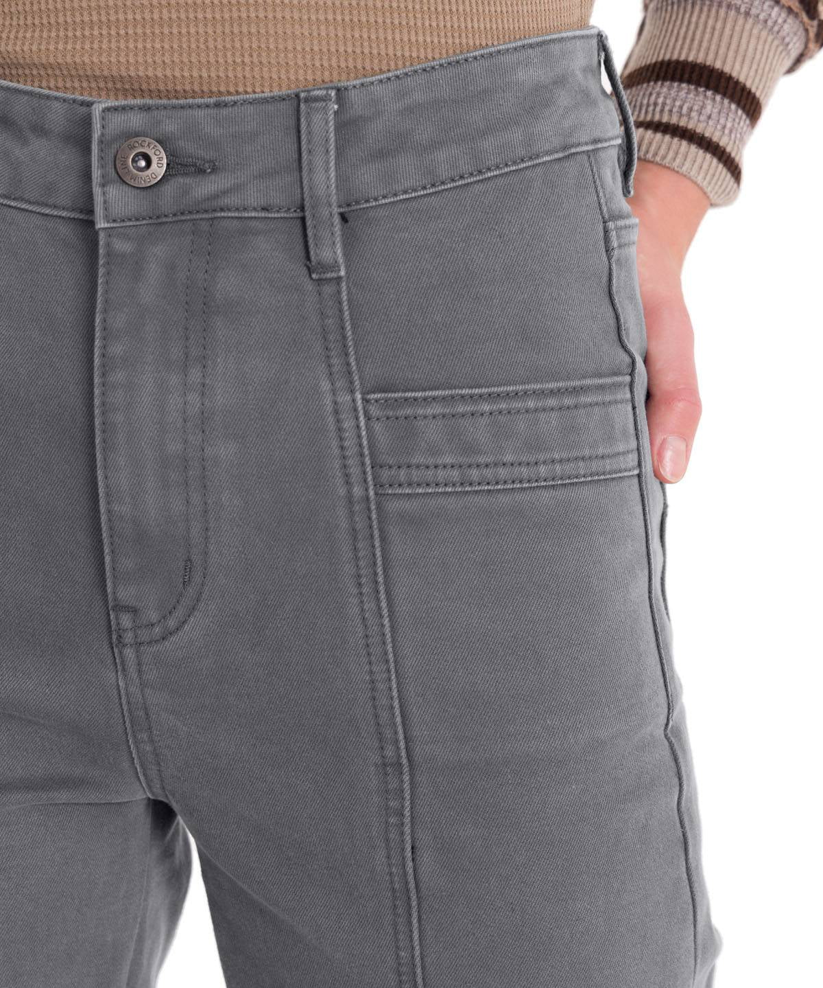 Jeans Algodón Mujer Traful Gris Rockford