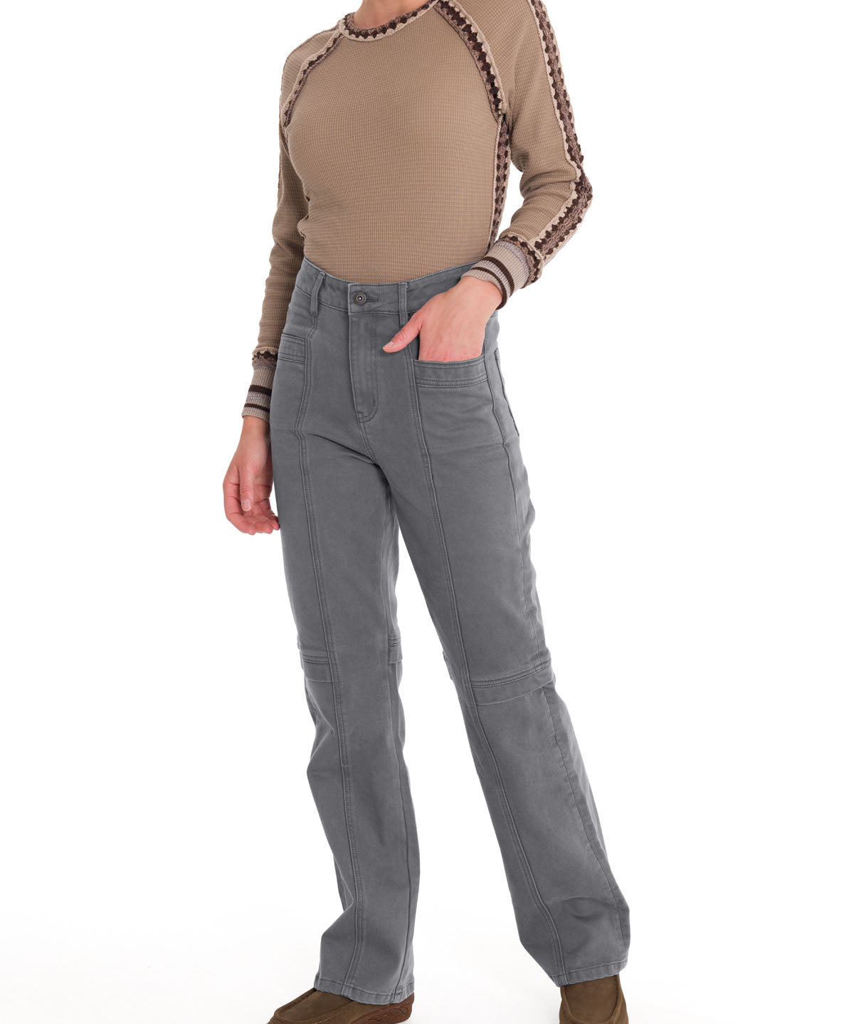 Jeans Algodón Mujer Traful Gris Rockford